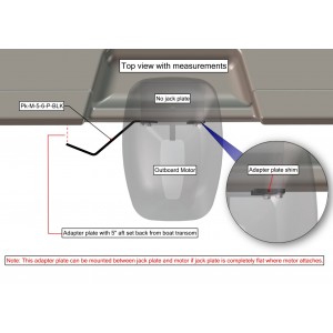 Between JP/Motor or Transom/Motor 5" Setback, 6" Rise, Port Side, Black
